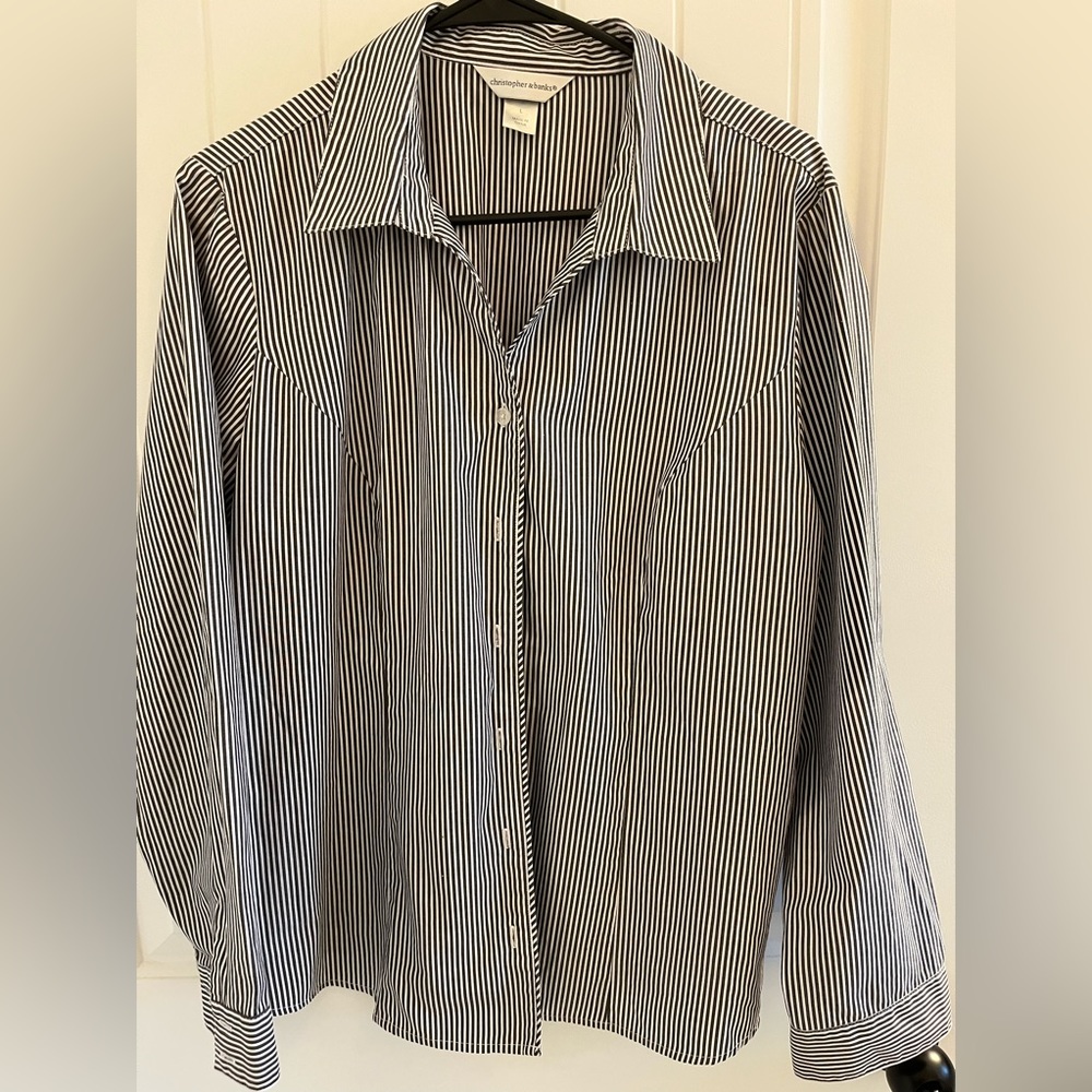 Christopher &Banks button down shirt.  Size L